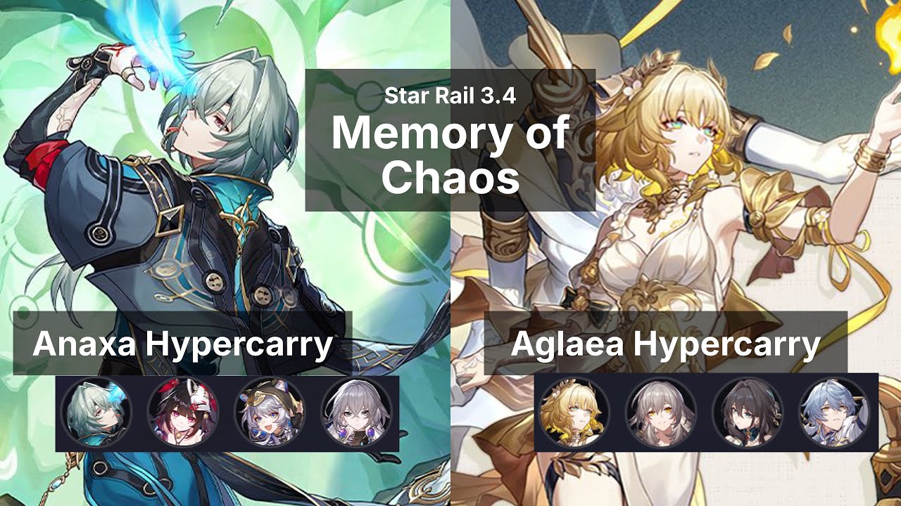 Memory of Chaos 3.4 - Anaxa/Sparkle/Cipher/Bronya & Aglaea/RMC/Ruan Mei/Sunday