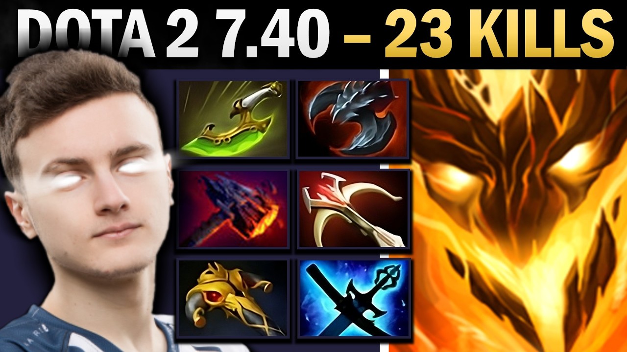 Shadow Fiend Pro Carry with 23 Kills and Swift - Dota 7.41