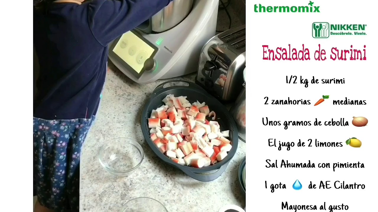Cocina con Mariana - Thermomix - ensalada de surimi - Thermomix