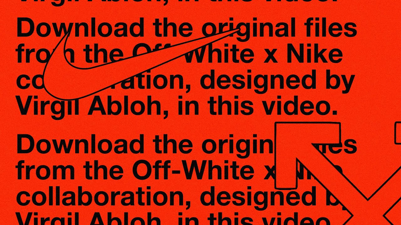 Download Original Off-White x Nike Design Files Virgil Abloh | Streetwear Hypebeast Design Tutorial