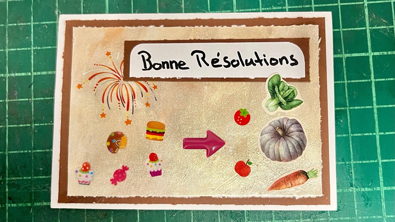Défi Scrapbooking les Katkout mini carte🐥 bonnes résolutions 