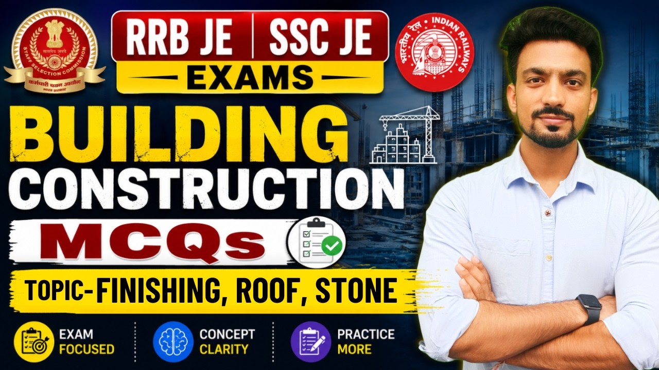 📚 8:15 PM BUILDING FINISHING, ROOF, SCAFFOLDING Quiz | SUPERSTRUCTURE MCQs | #sandeepjyani