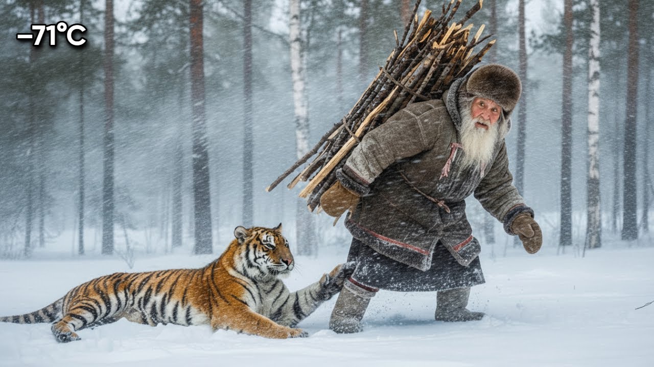 90-Year-Old Man Saves a Siberian Tiger During a –71°C Blizzard