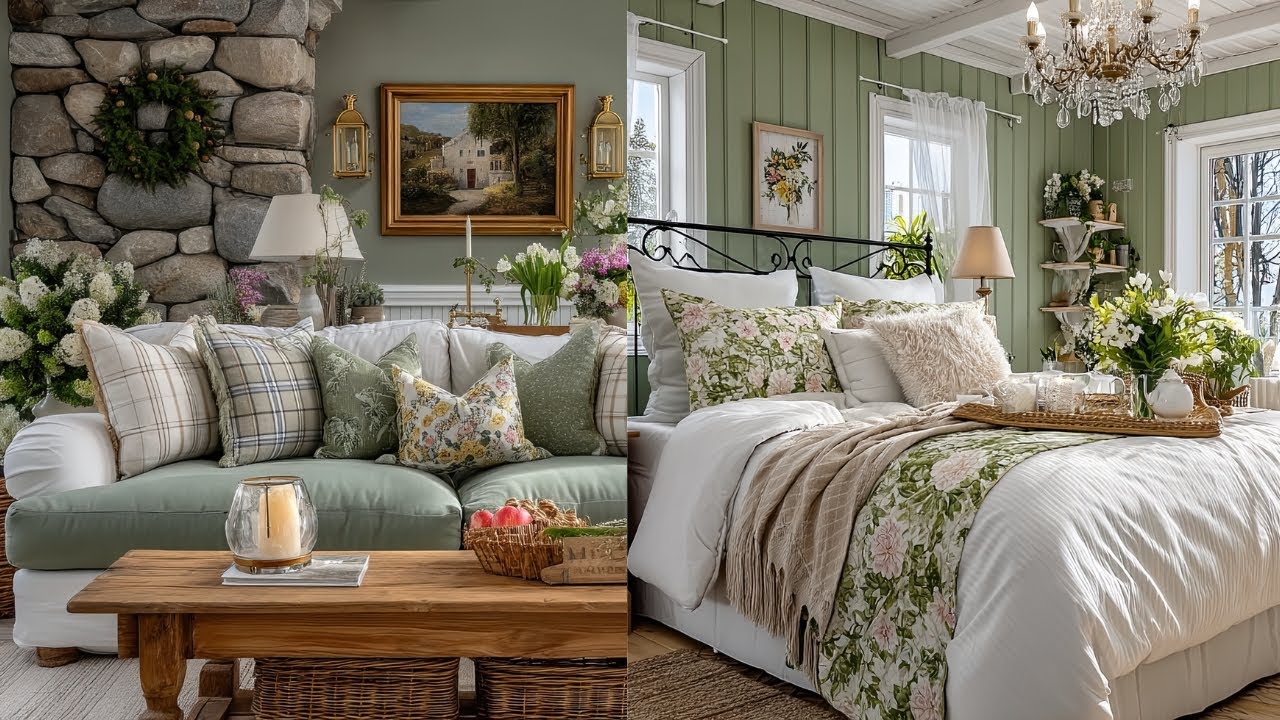 Stunning Rustic Sage Cottage Decor | Charming & Serene English Vintage Beauty