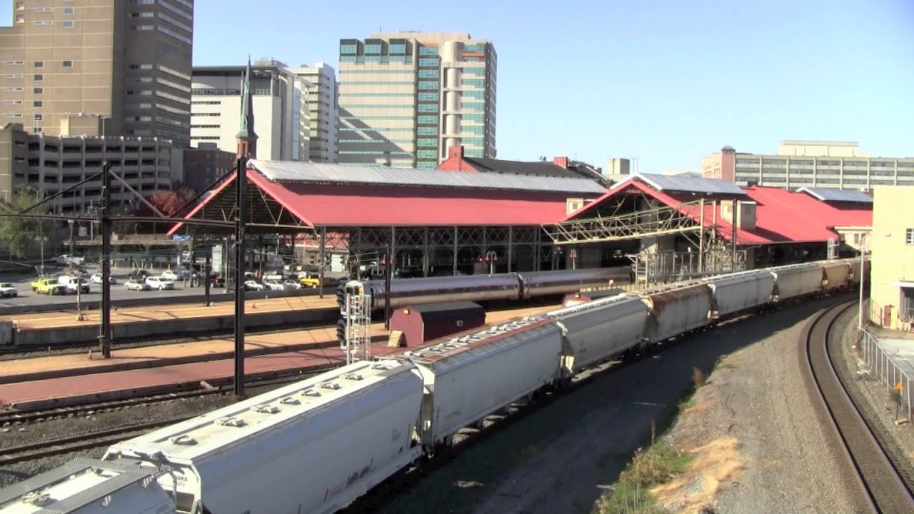 Norfolk Southern Freight Trains & Amtrak at Harrisburg, Pa's Mulberry St. Bridge
