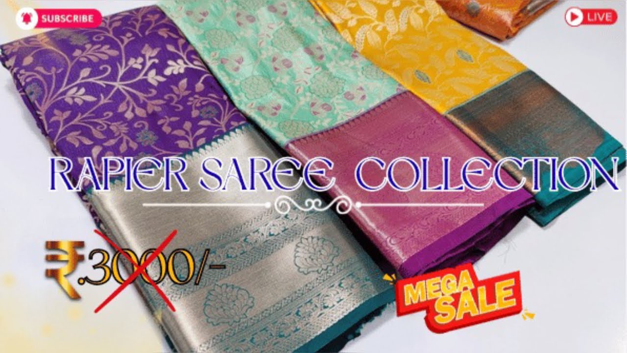பட்டு புடவை போல லுக் தரும் புதிய RAPIER SAREE COLLECTION ஸ்பெஷல் Offer! #pattusarees #ramzanspecial