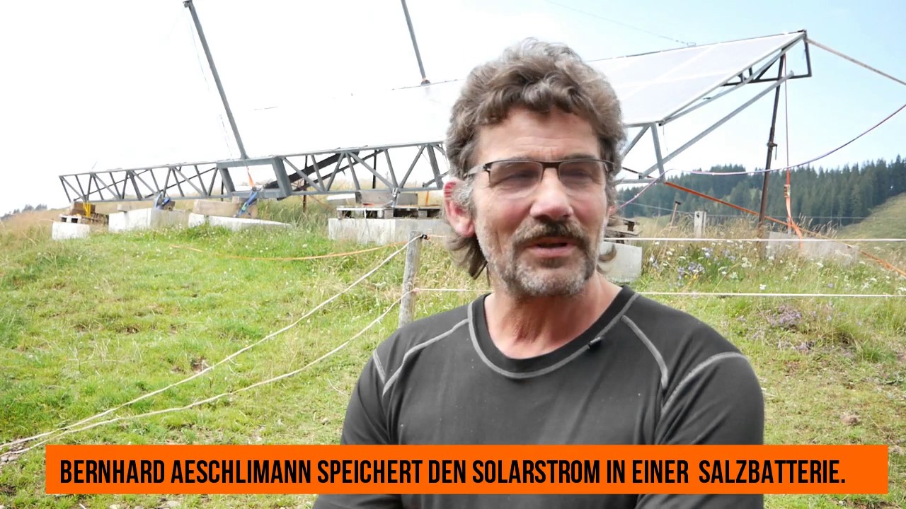 Solarstrom aus der Salzbatterie auf der Alp