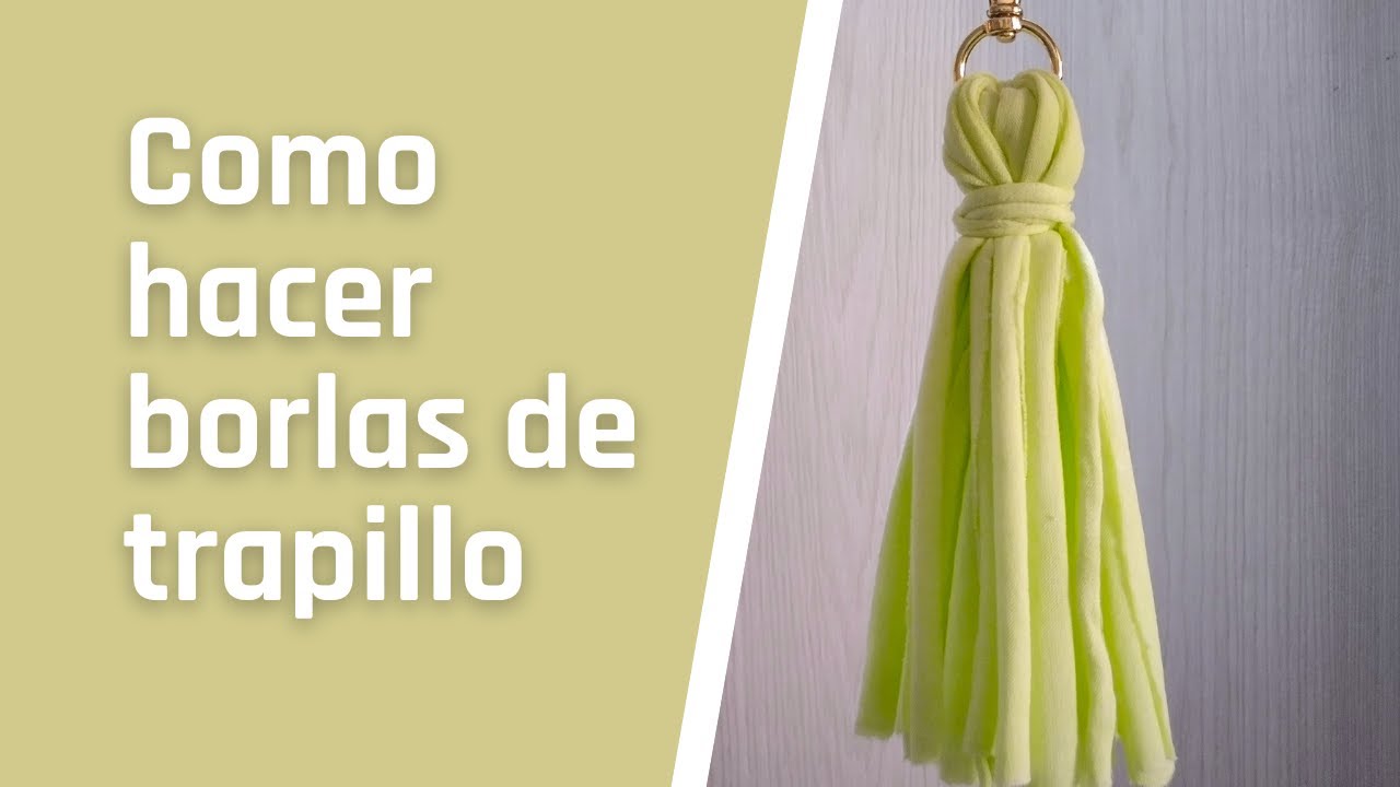 llaveros  o borlas en trapillo - @El Arte de tejer a mano