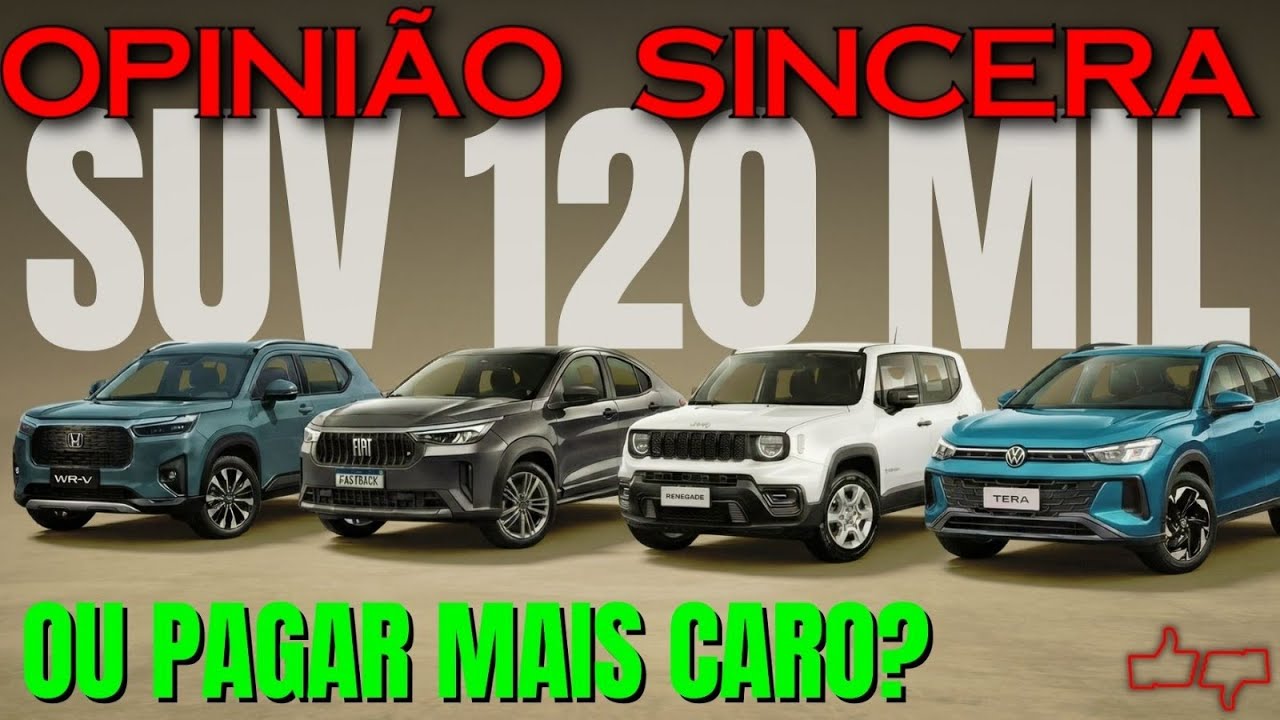 SUV de R$ 120 mil reais ou pagar mais caro? Qual o melhor: Honda WR-V, Fastback, Renegade ou VW Tera