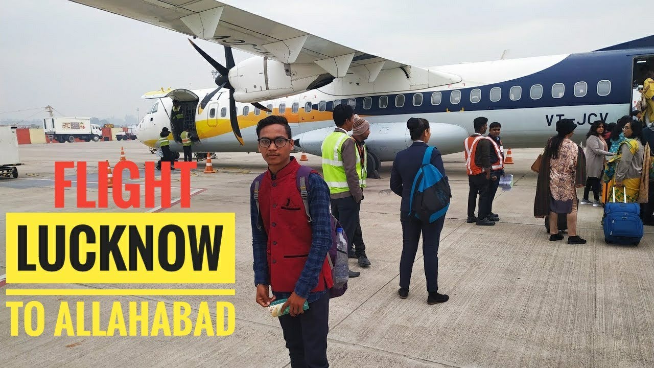 Lucknow to Allahabad Prayagraj flight Jet Airways✈️
