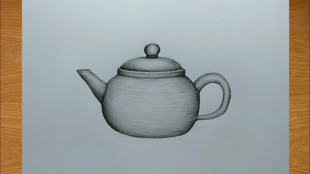 Cara menggambar alam benda || Gambar teko || Drawing All Bara