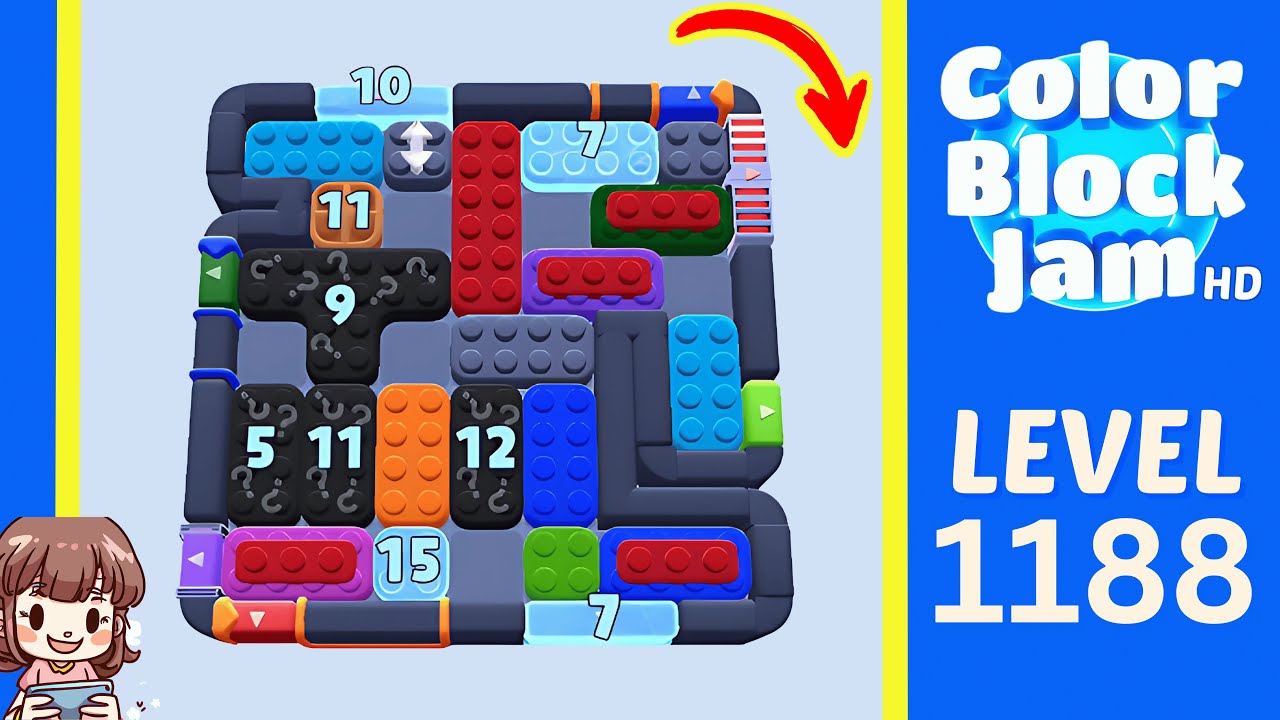 Color Block Jam Level 1188 Solution Walkthrough