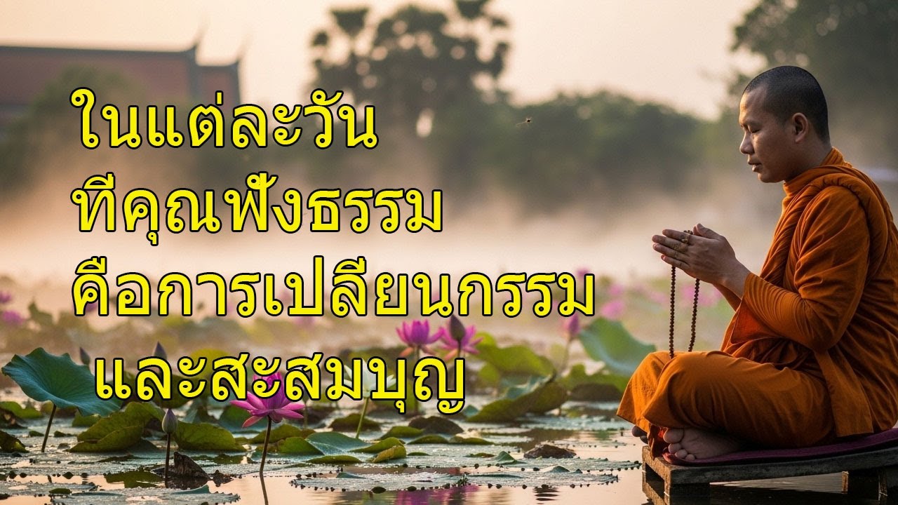 ในแต่ละวัน ที่คุณฟังธรรม คือการเปลี่ยนกรรม และสะสมบุญ