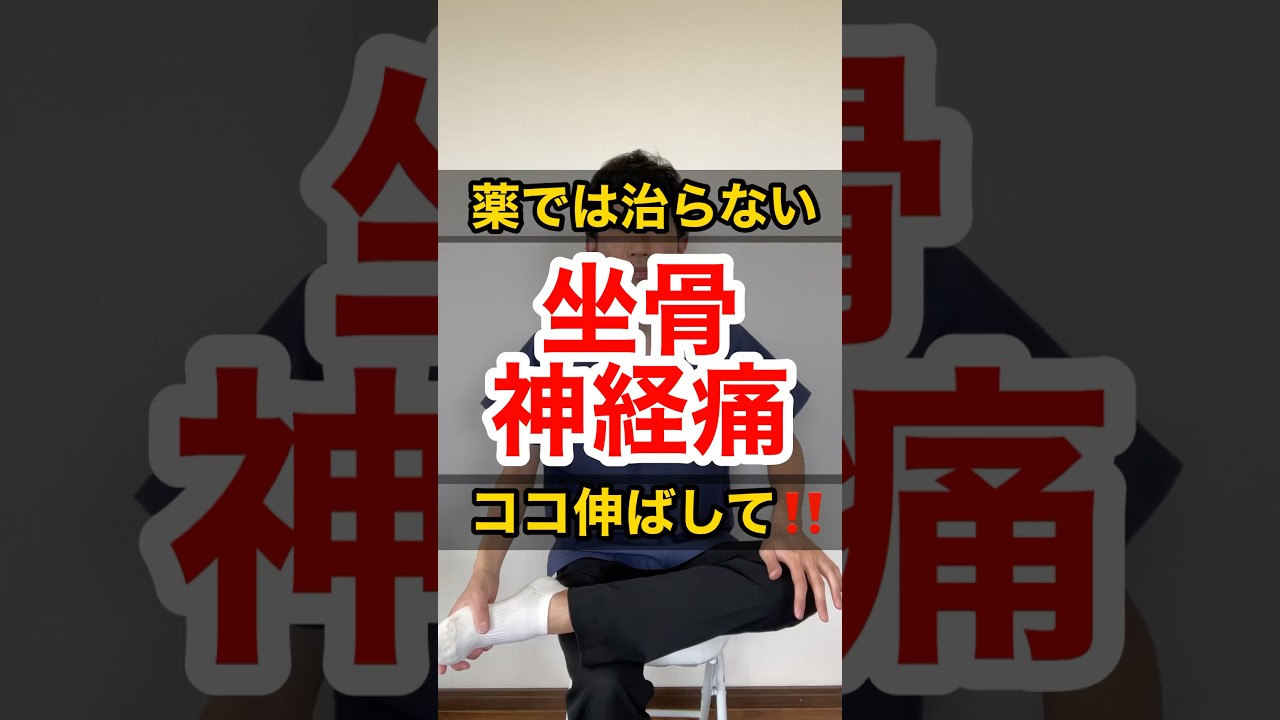 【坐骨神経痛　ストレッチ】薬では治らない坐骨神経痛ココ伸ばして！！【福岡市早良区　整体院初陽-HATSUHI -】