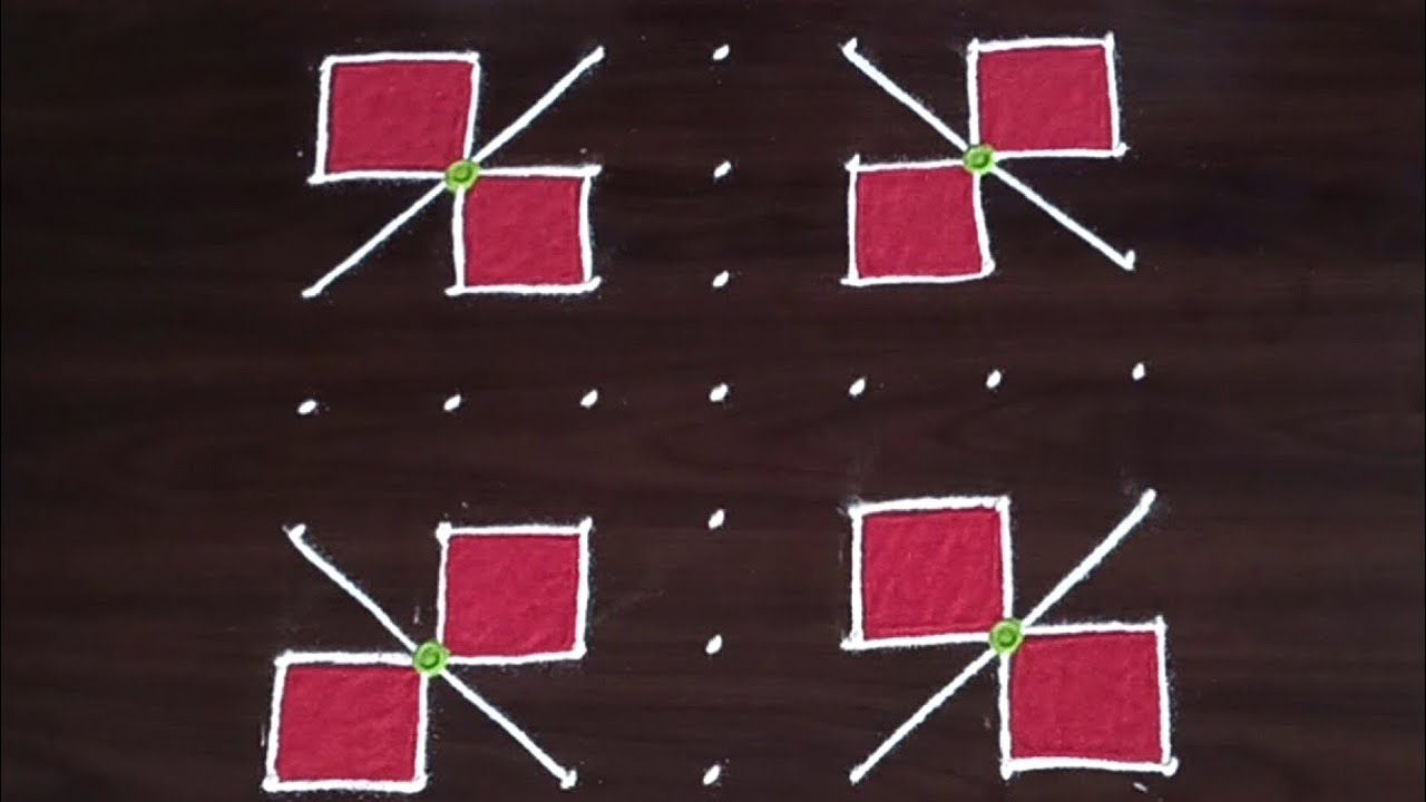 7x7 rangoli | festival muggulu | beautiful daily rangoli 