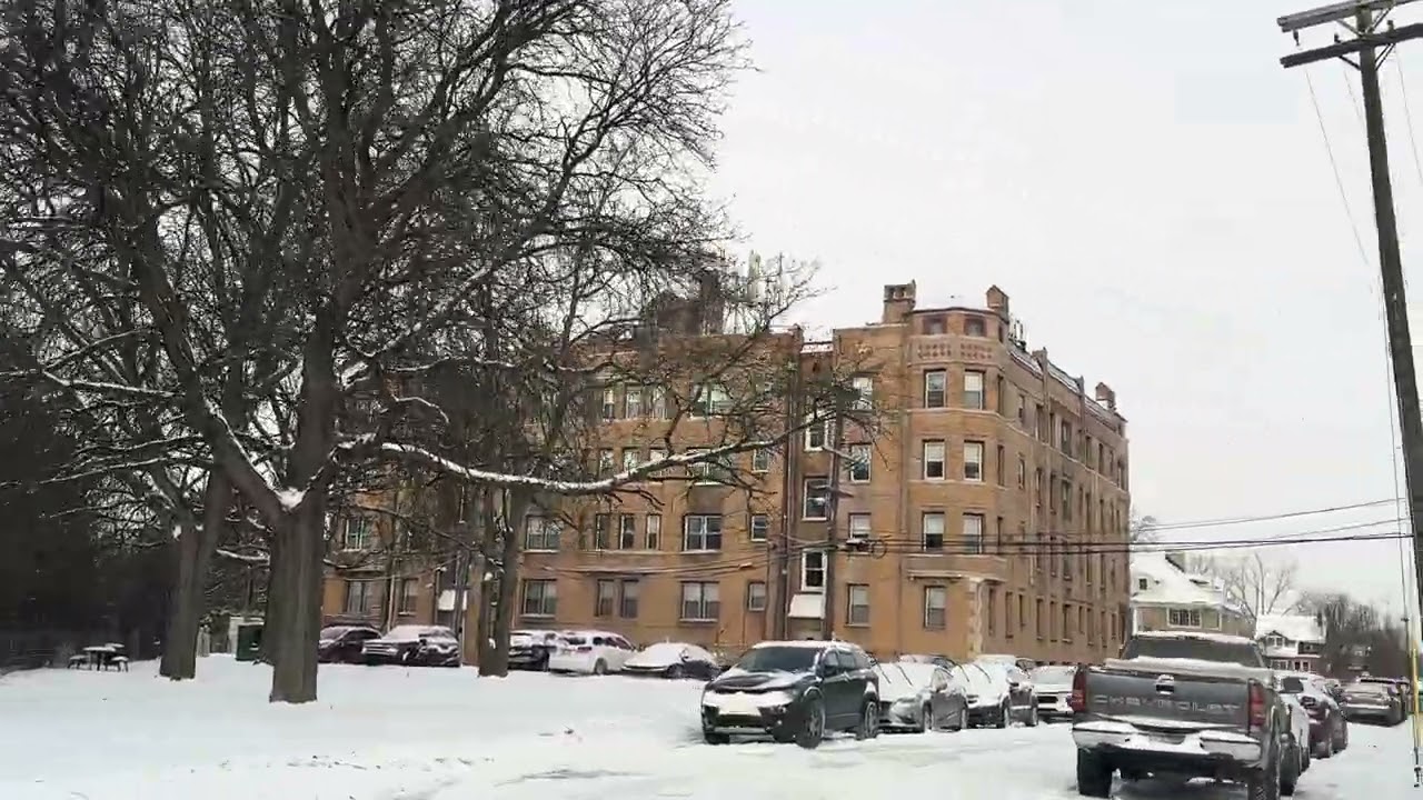 Особняки в Детройте - округ Бостон-Эдисон, Мичиган #АвтомобильныйТур #ЗимняяПоездка