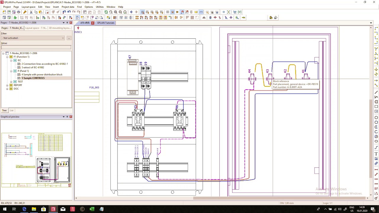 EPLAN Tutorial topic: wiring