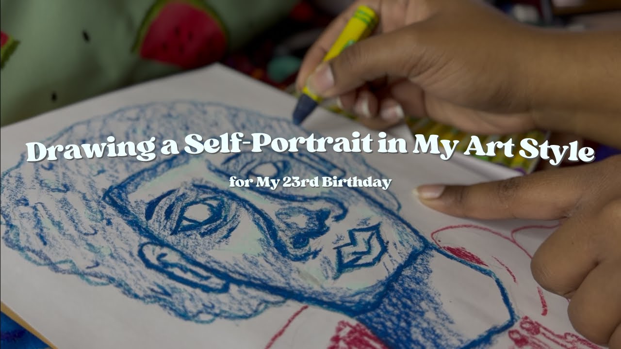 030: Drawing a Self-Portrait for My 23rd Birthday | WIP Art Timelapse