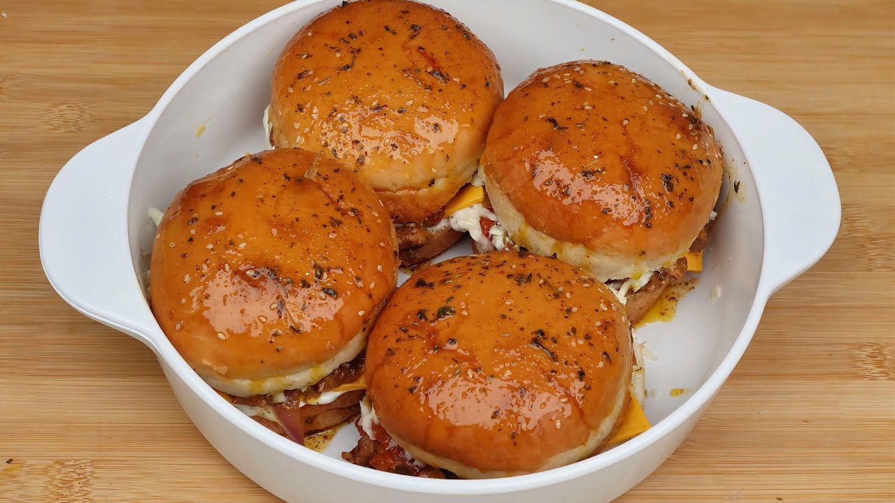 Chicken Filled Buns with Perfect Cheese Melt
