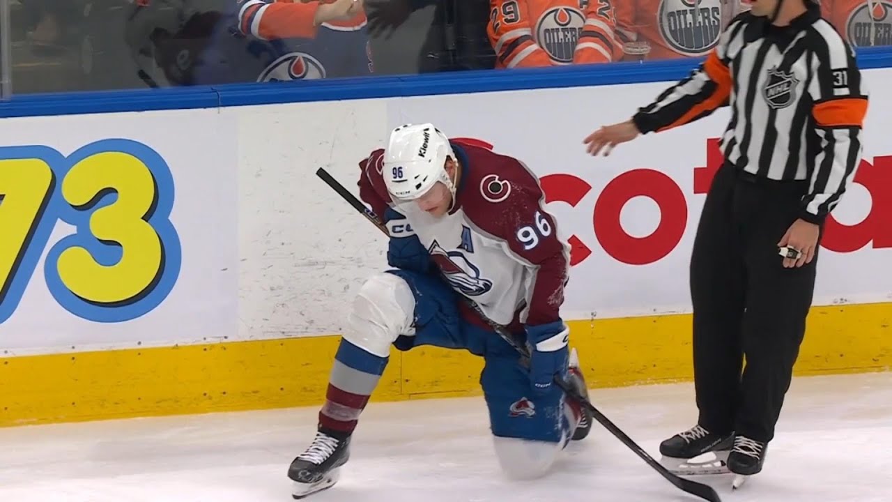 Mikko Rantanen Dazed After Hit By Mattias Ekholm