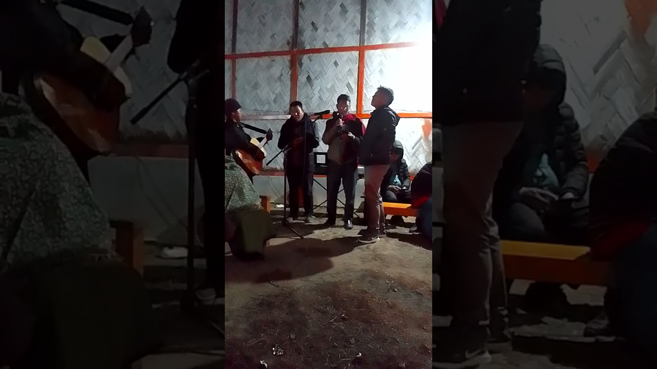 Deacon board and pastor presenting song during Christmas 