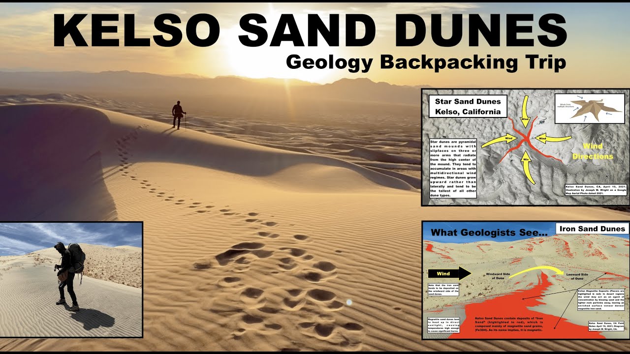 Kelso Sand Dunes Geology Backpacking Trip (Video No. 49)