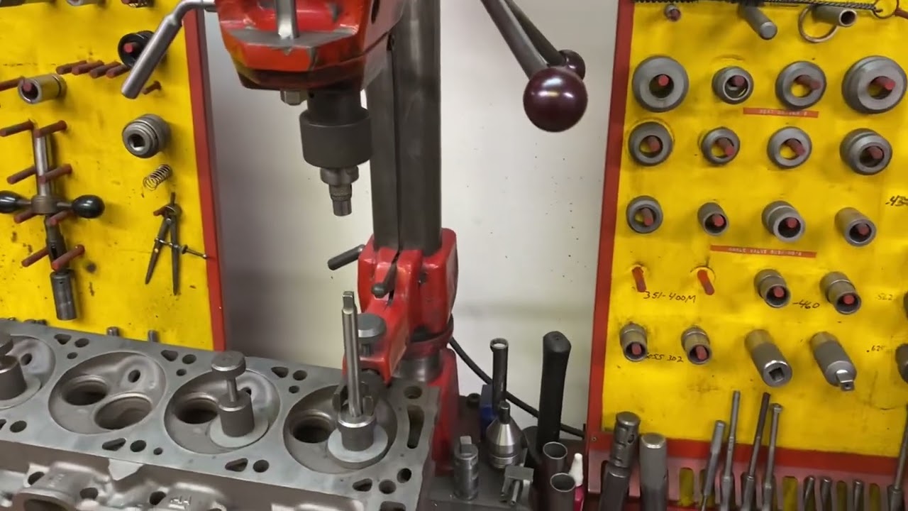 351C valve guide replacement on IDL seat guide machine