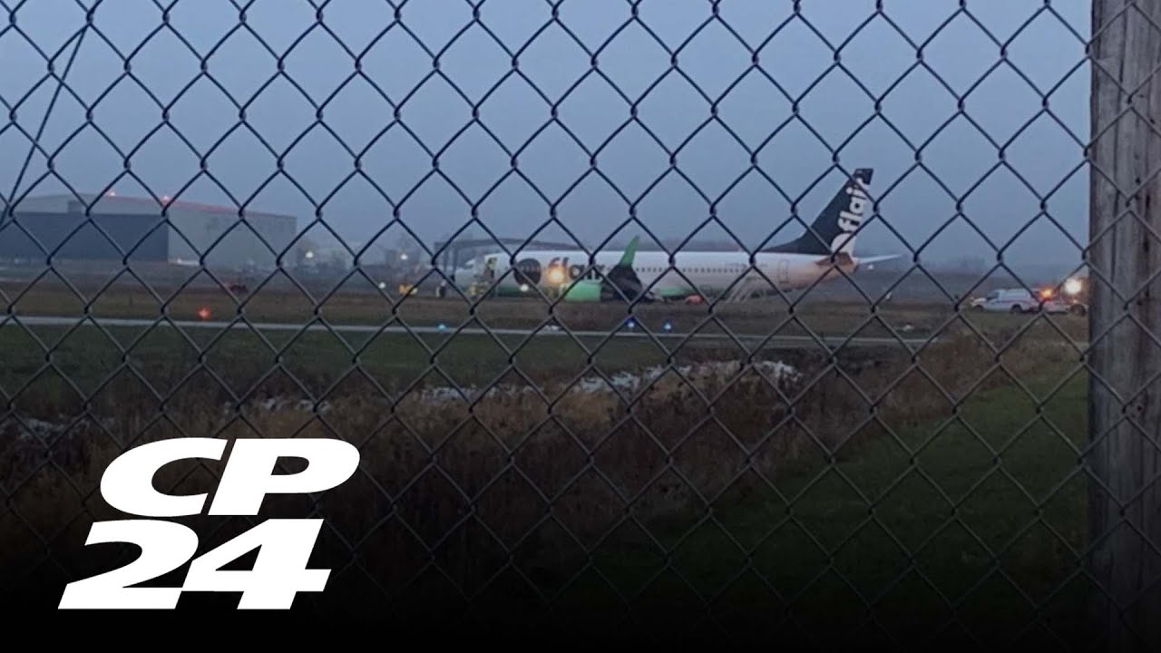BREAKING: Plane exits runway during landing at Waterloo airport