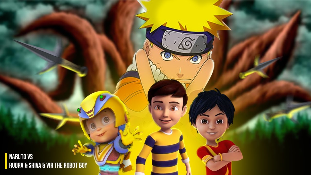 Naruto vs Rudra & Shiva & Vir the Robot boy  | 1 vs 3 Battle