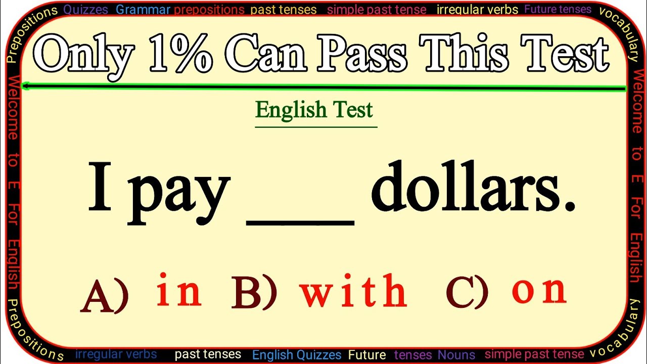 Mixed Grammar Quiz🌟  Can You Score Over 96% ?