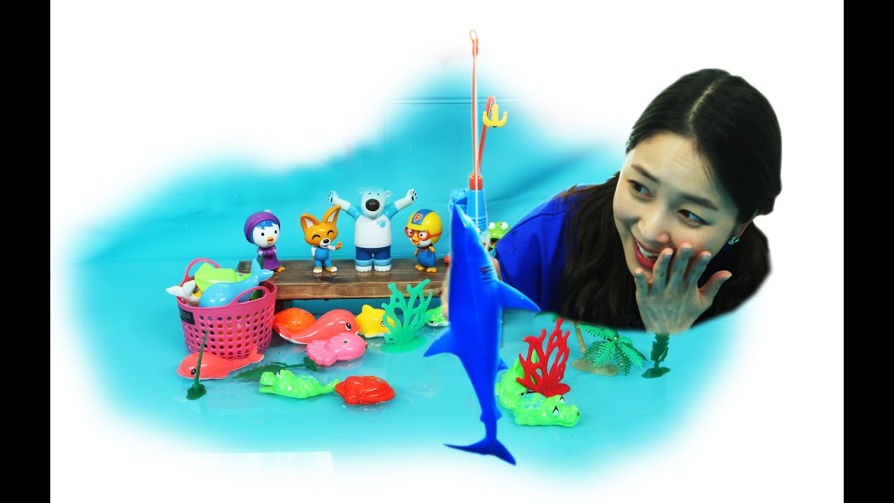 [유라] 장난감(toy)_뽀로로 낚시왕 선발대회 프렌즈 낚시놀이 pororo fishing contest game sea shark 상어가 나타났다!