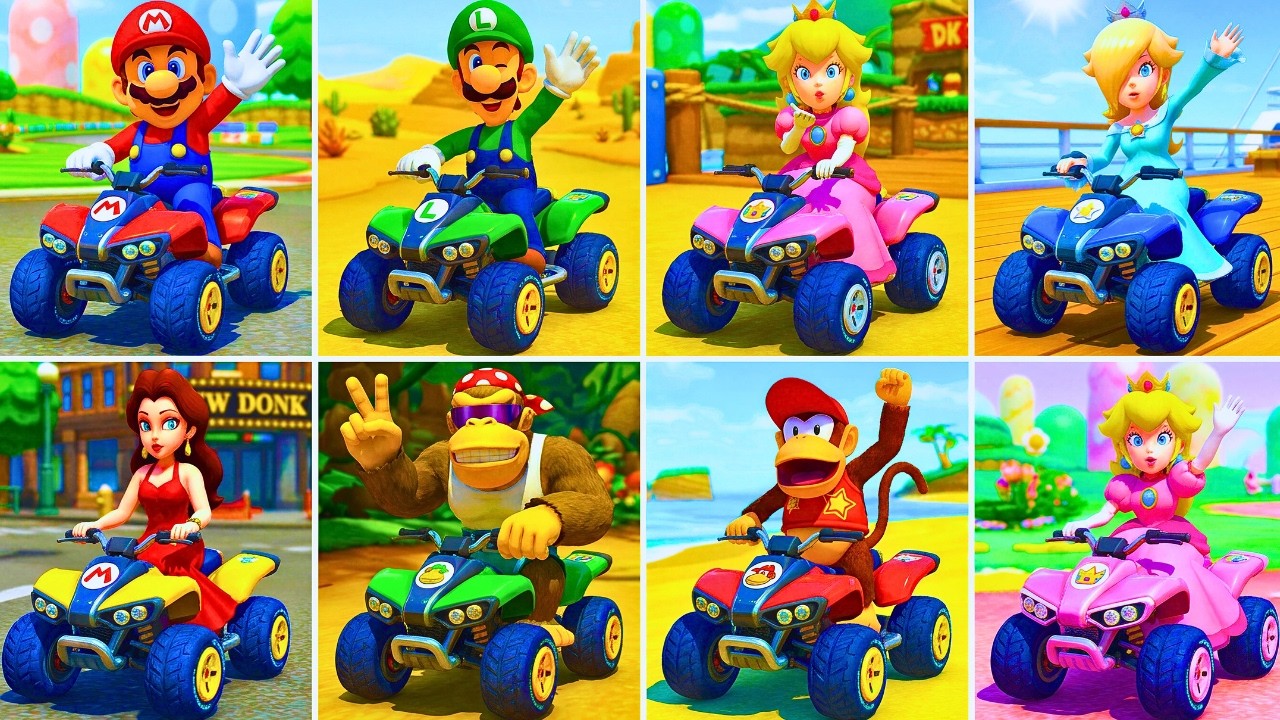 Every Character Win Animation with Standard Quad | Mario Kart 8 Deluxe