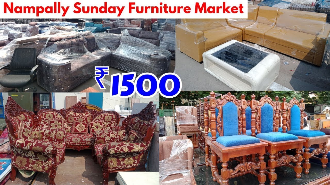 Hyderabad Biggest Second Hand Furniture Market 😱 Cheapest Prices | Nampally Sunday Market Full Tour