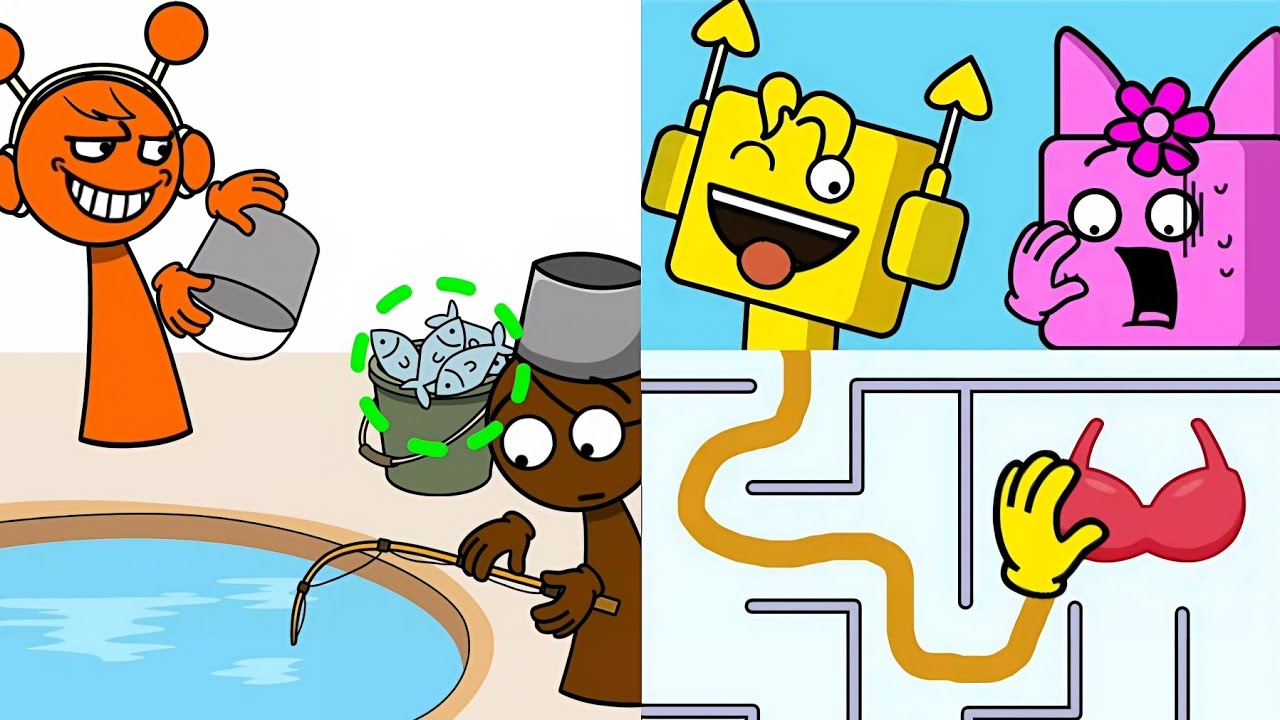 Square Punki Maze All Levels Game vs Big Head Maze All Levels Walkthrough Android Mobile Gameplay 2
