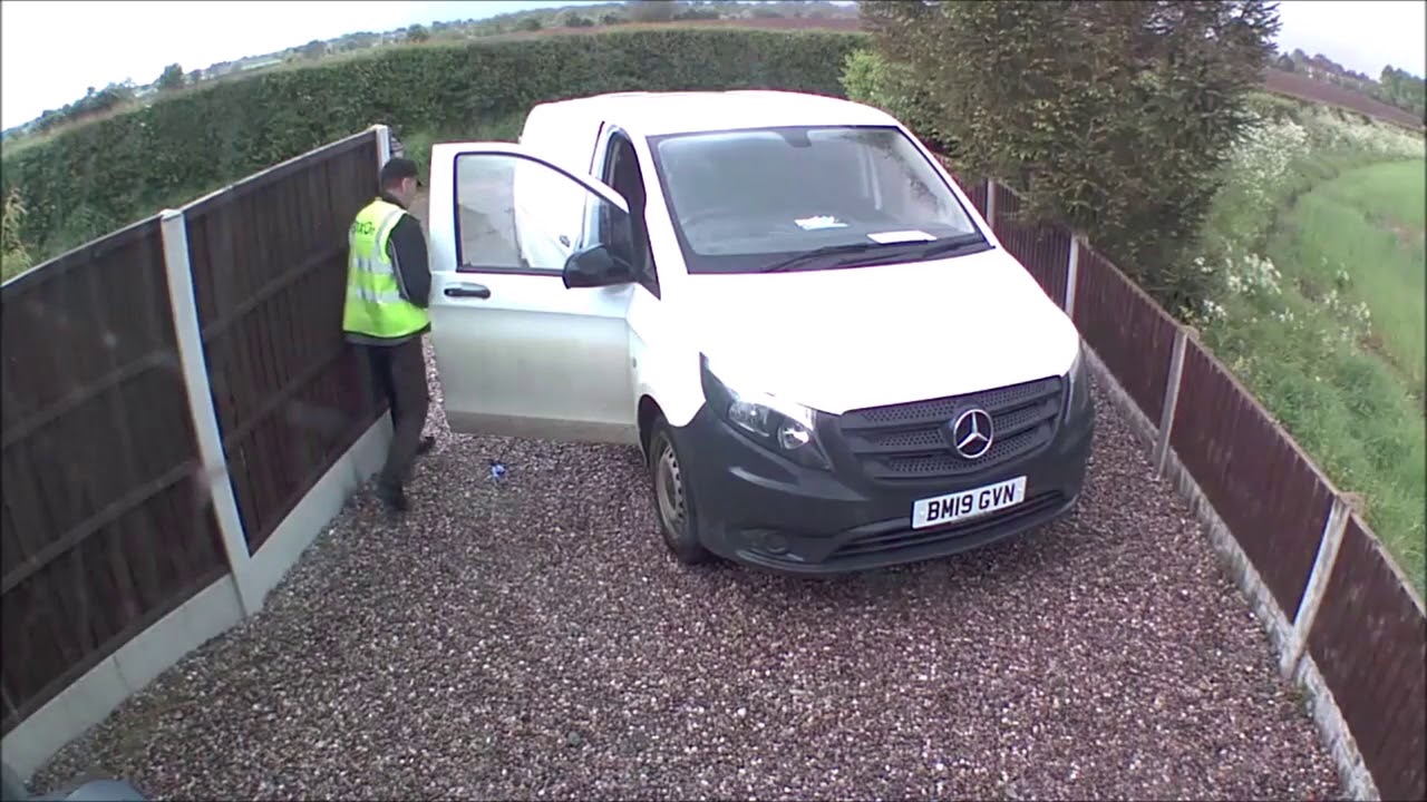 Amazon sack delivery man caught urinating in driveway on CCTV