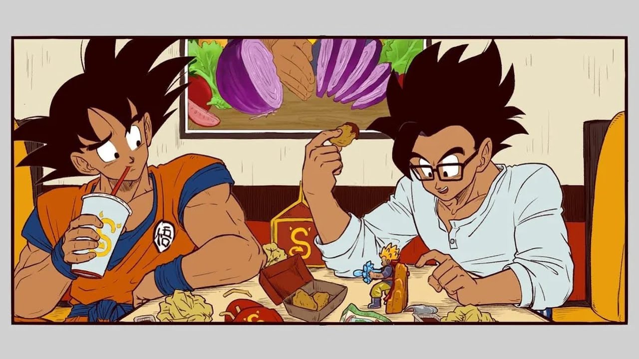 Gohan's Too Old for a Kid's Meal? | DBZ Comic Dub