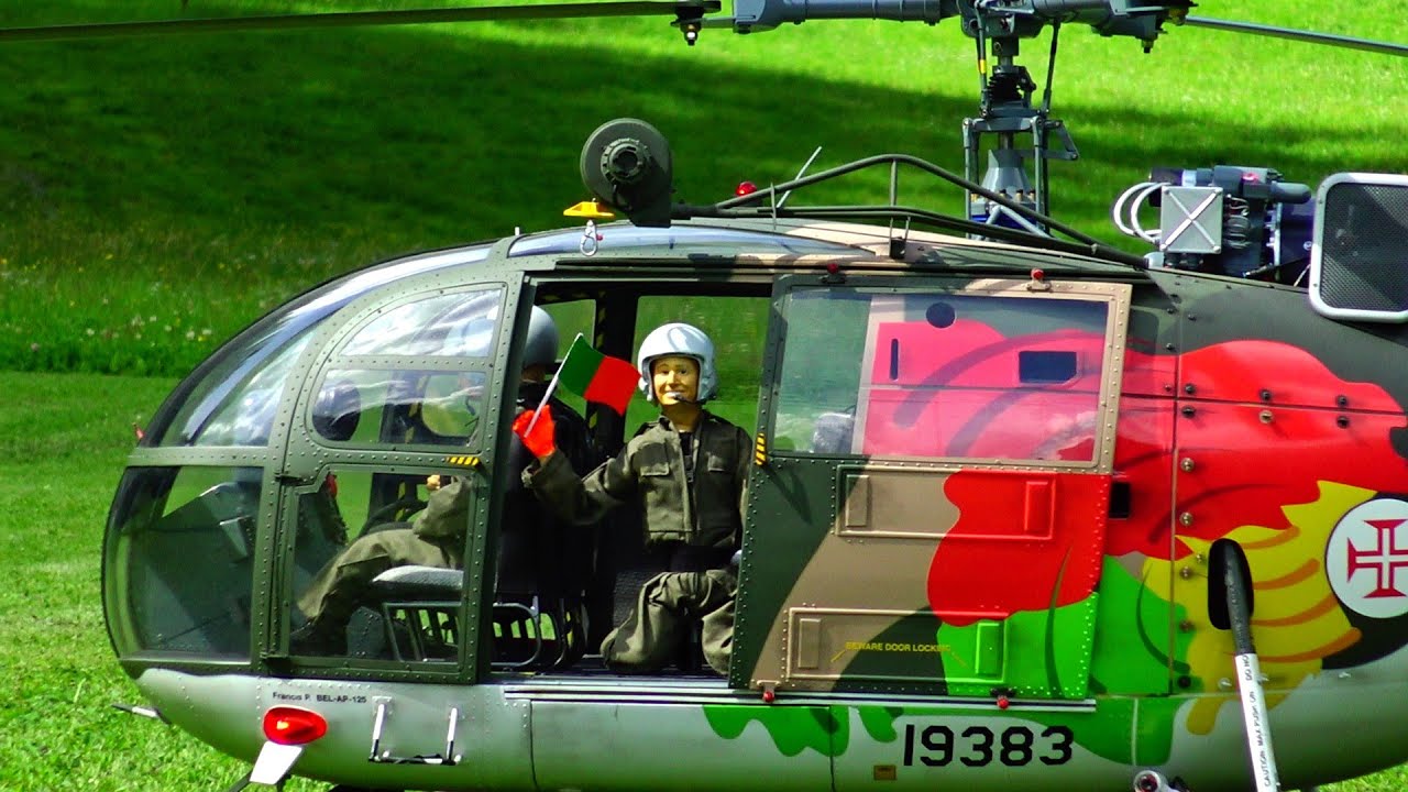UNBELIEVABLE XXL RC TURBINE HELICOPTER ALOUETTE 3 WITH RC FEATURES
