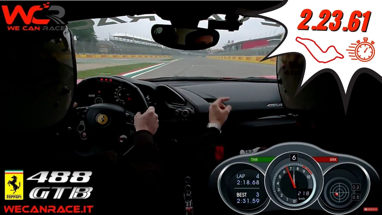 Alessio domina la Ferrari 488 GTB nell'autodromo di Imola