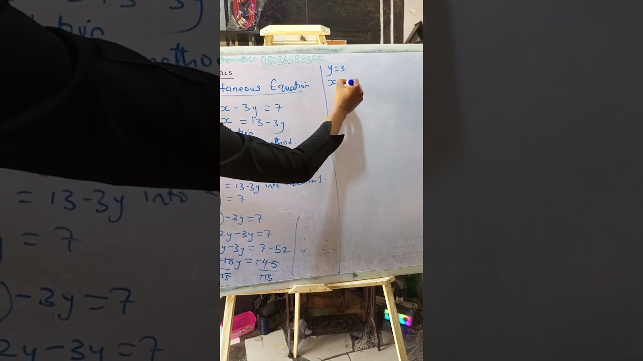 Simple Method of solving simultaneous equations 