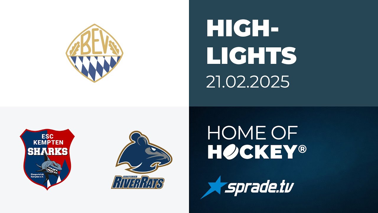 21.02.2025 - Highlights - ESC Kempten vs. ESC Riverrats Geretsried