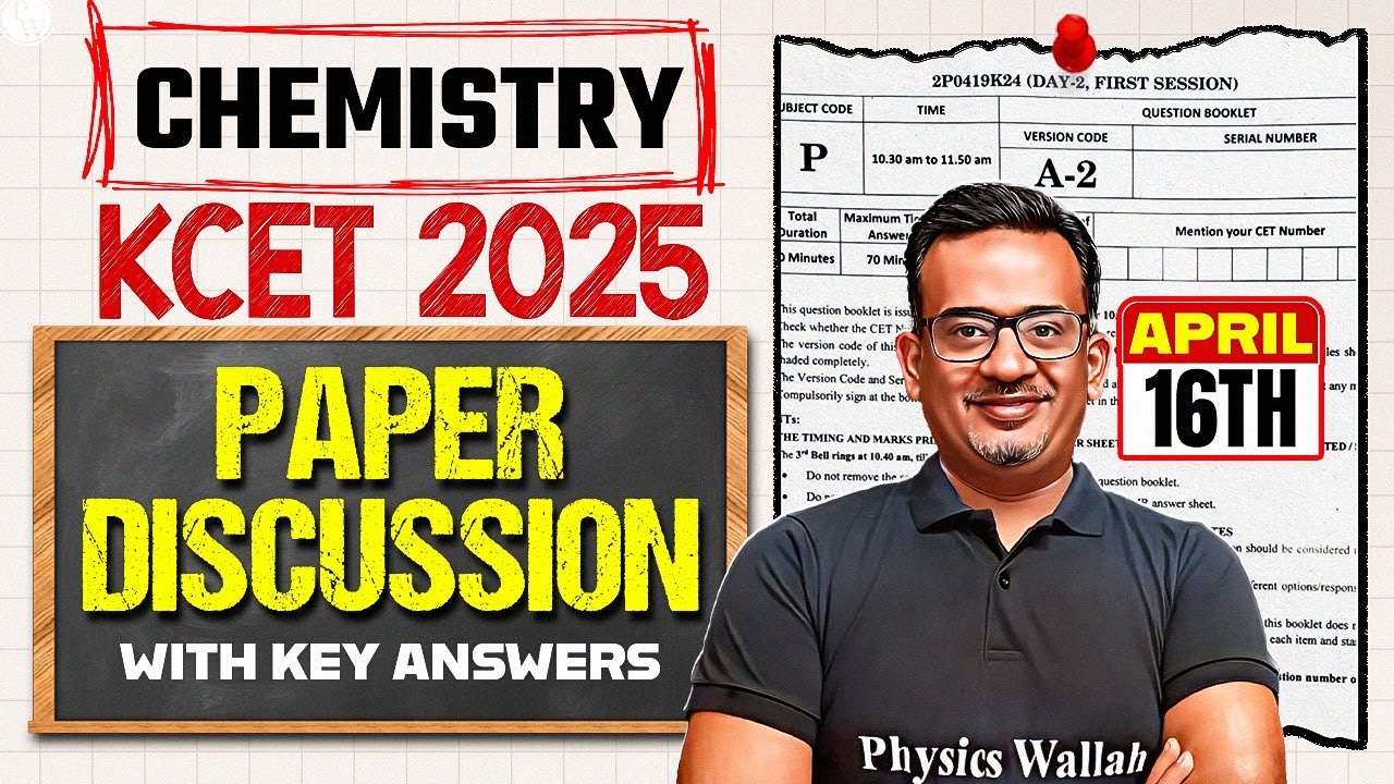 KCET 2025 Final Paper Discussion With Key Answers | Chemistry | Check Your Key Answers🔥