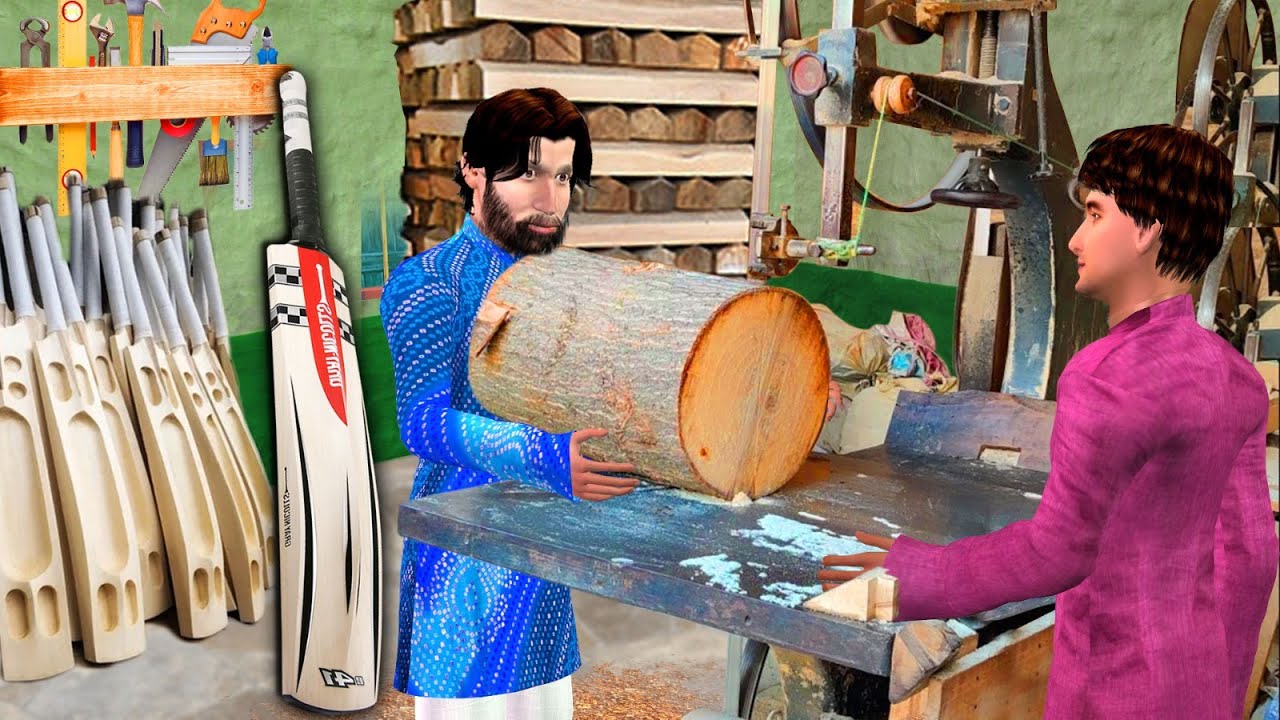 Woodcutter Cricket Bat Making Willow Tree Wooden Bat Hindi Kahaniya Hindi Stories New Moral Stories