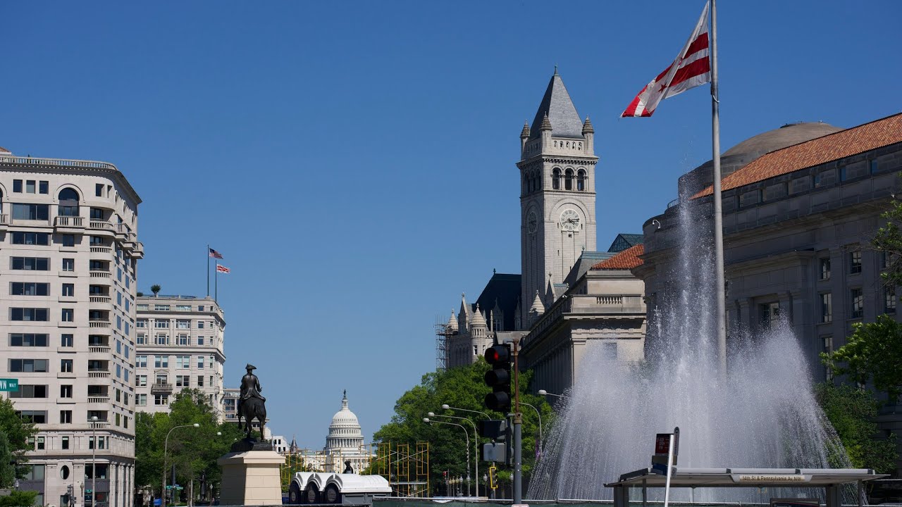 Finishing touches on the Reflecting Pool and another fountain is working.
