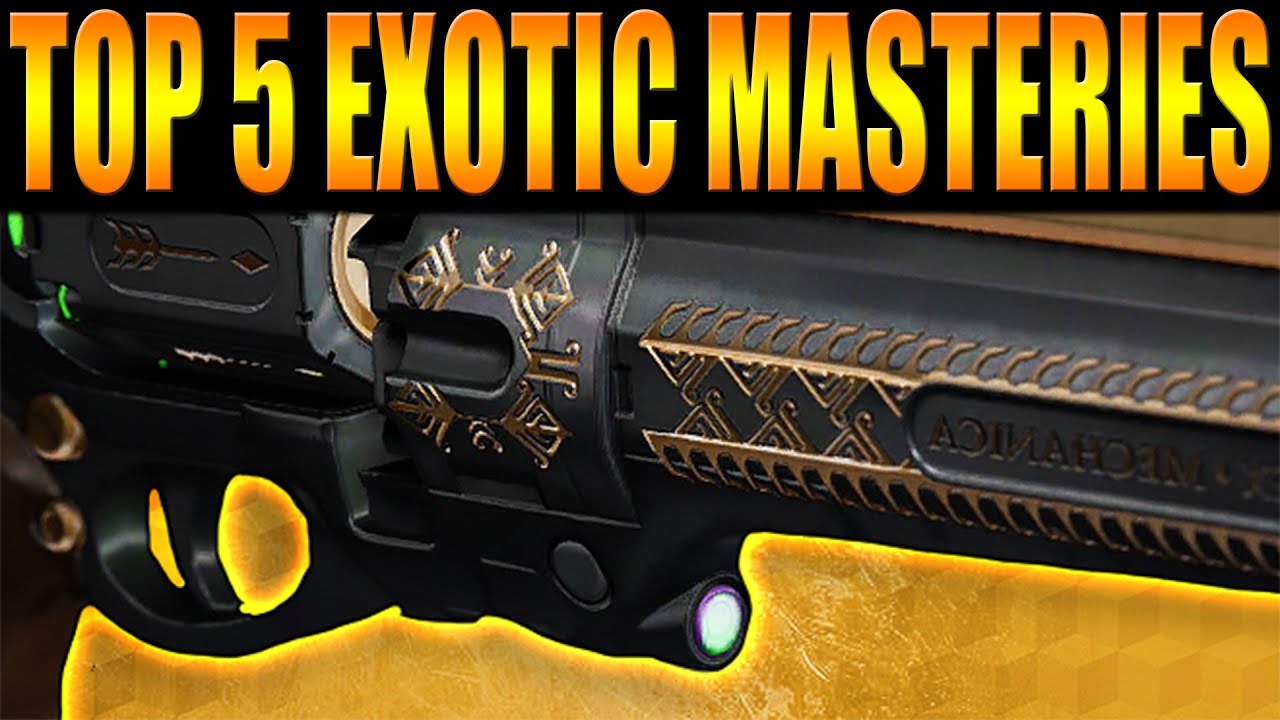 Destiny | Top 5 Hardest Weapons To Master! (Hardest Exotics To Learn How To Use)