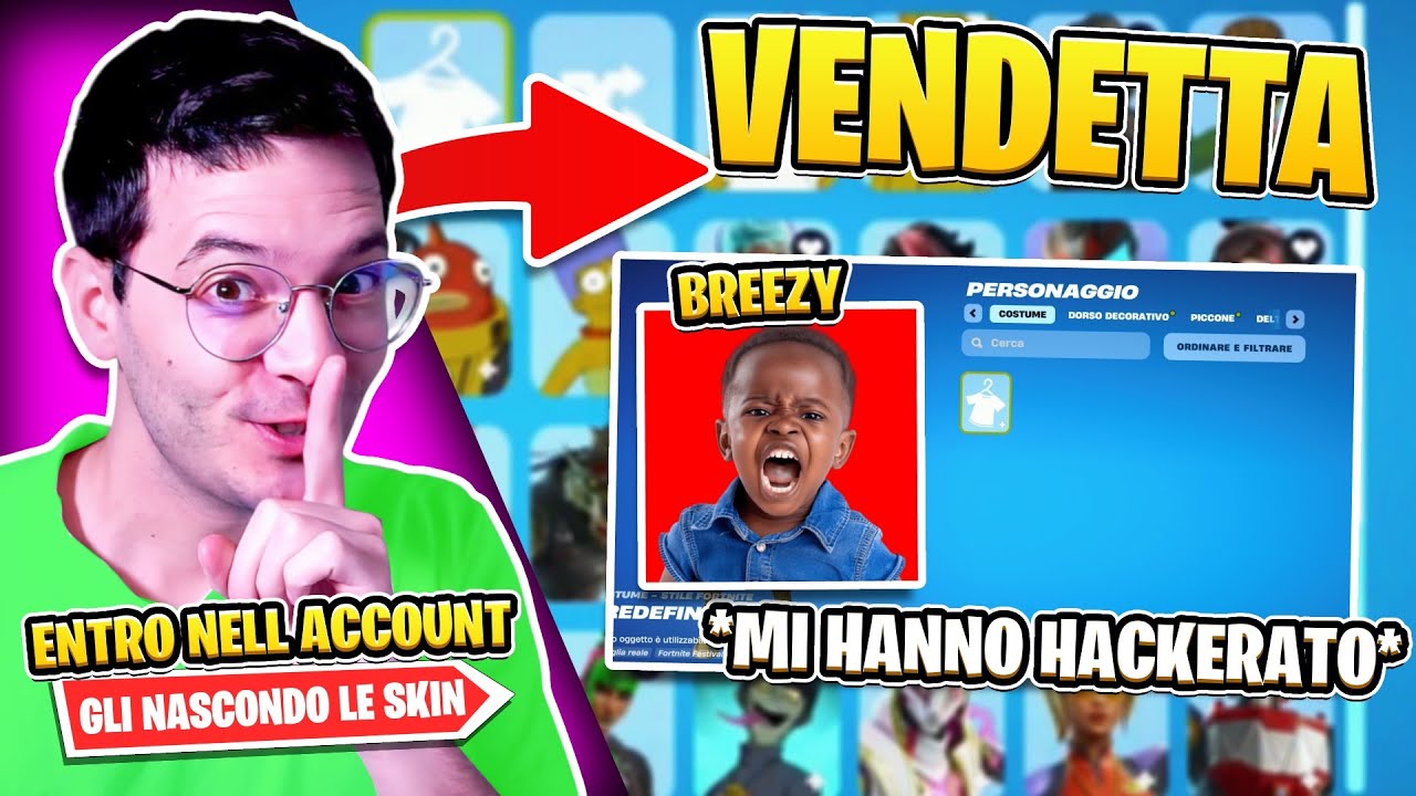 VENDETTA! RUBO l'ACCOUNT AL TROLLER su FORTNITE