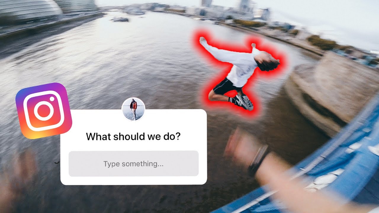 Jumping off TOWERBRIDGE in London