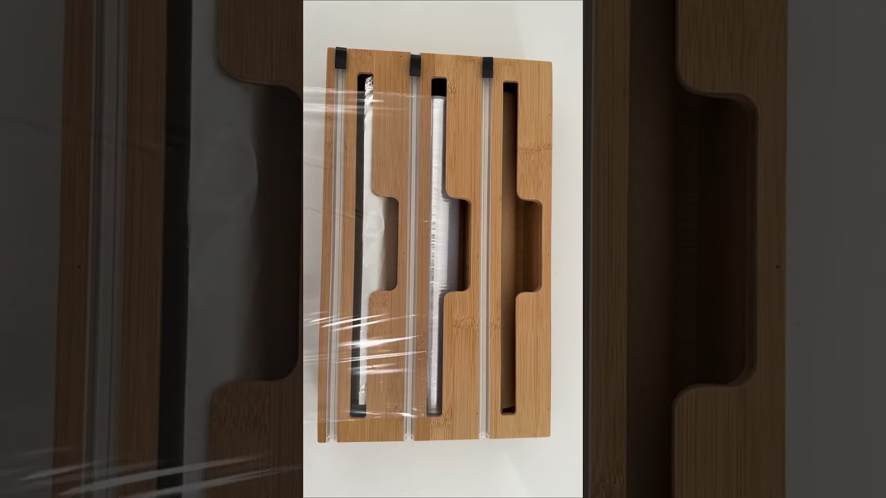 Kitchen Gadgets - 3-in-1 Wrap Organizer with Cutter ASMR