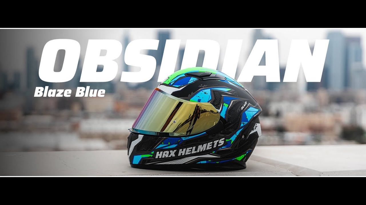 HAX Obsidian Full Face Dual Visor Motorcycle Helmet