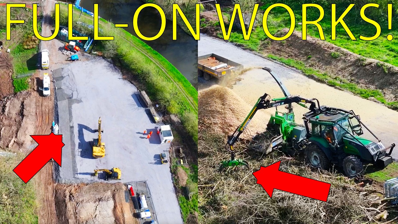 Whitchurch Canal Breach Update, Action Packed Across Site! With Commentary (31stMar)