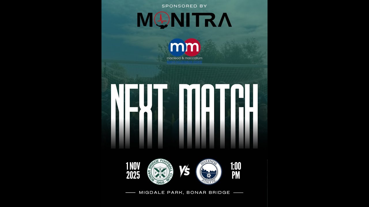(Highlights) Bonar Bridge FC 1 - 2 Inverness athletic (01/11/2025) North Caledonian League